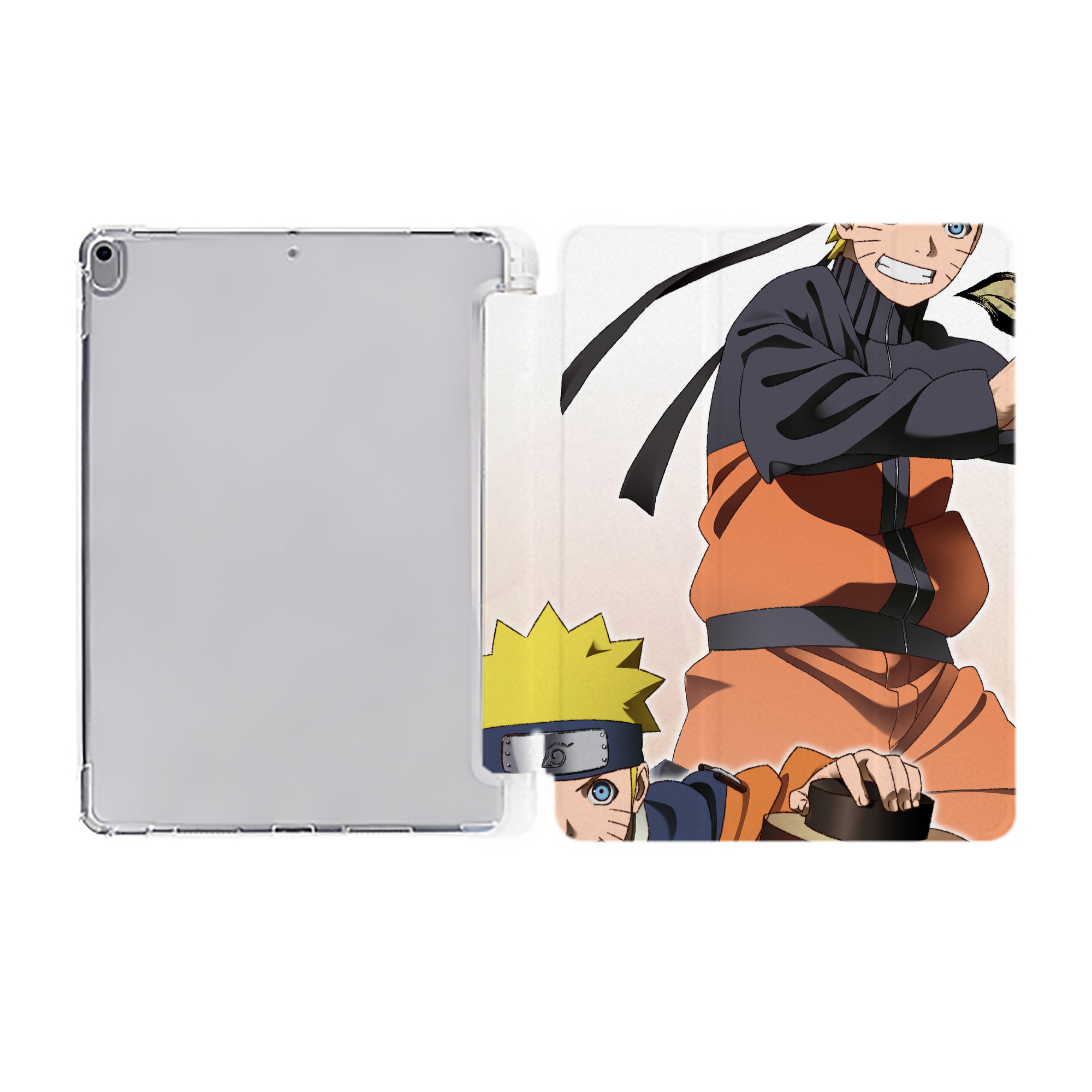 （画像用） NARUTO -ナルト- NARUTO -ナルト- 疾風伝 IPad ケース ペン収納付き 三つ折りスタンド PUレザー×シリコン 対応機種9.5/10.5/10.9インチ